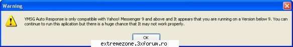 ymsg auto response utility for yahoo! messenger (9.0) that works like answering machine. responds