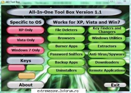 aio tool box tool box 1.1) is a gui that has a wass*bunch of tools for you techies out there. i