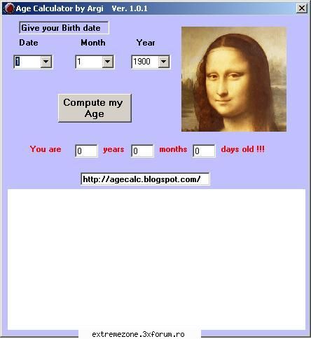 with this program you can compute very quick your age or any other past date since today.