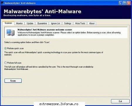 Malwarebytes Anti-Malware v1.32 Multilingual - Un program care elimina - APPLICATIONS FREE DOWNLOAD