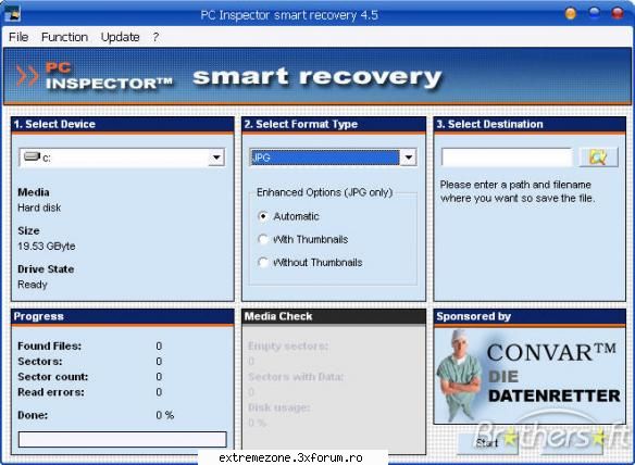 poate recupera datele de pe multe tipuri de suporturi portabile, cum ar fi: flash card, smart media,