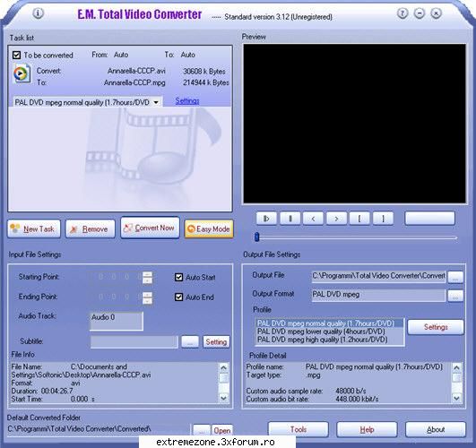 un program ce cred eu ca nu ar trebui sa lipseasca din pc video converter suporta rmvb, rm, mp4,